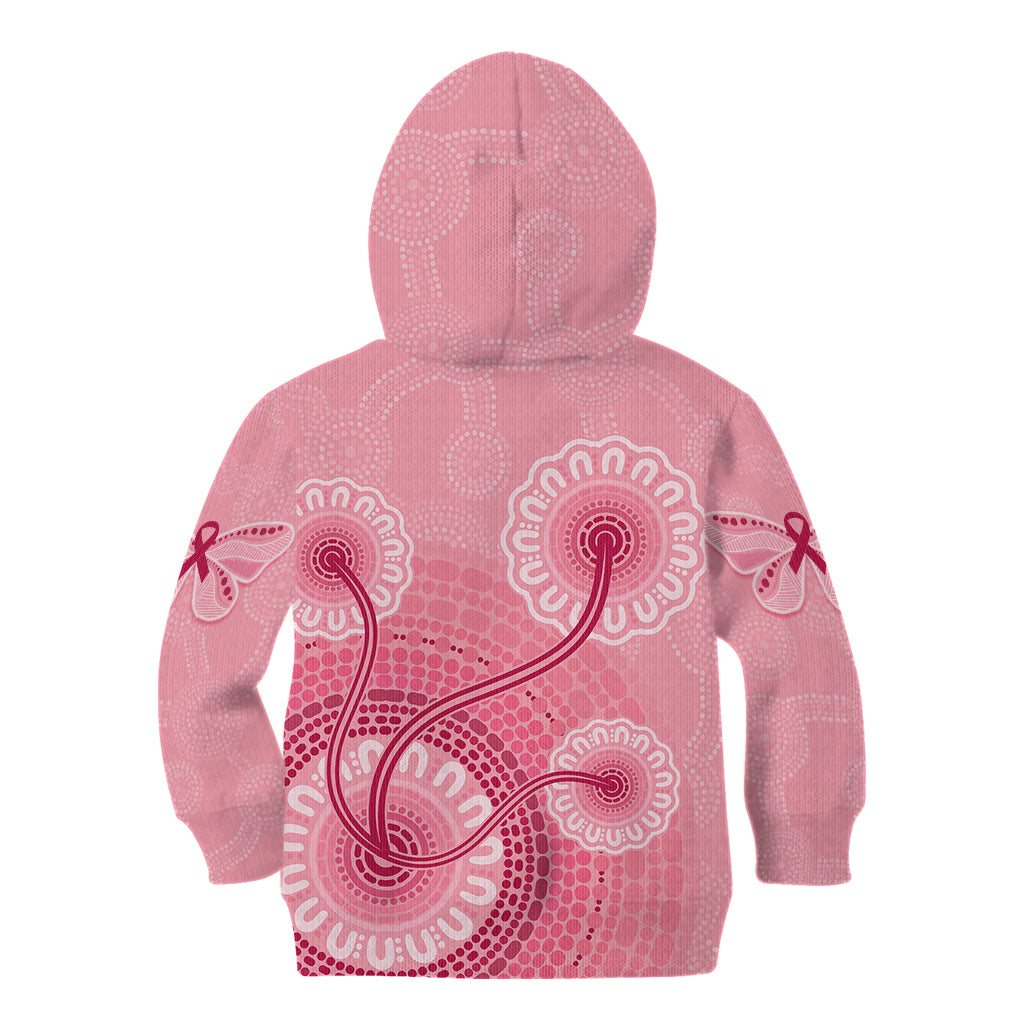 australia-indigenous-kid-hoodie-breast-cancer-ribbon-aboriginal-art-pink