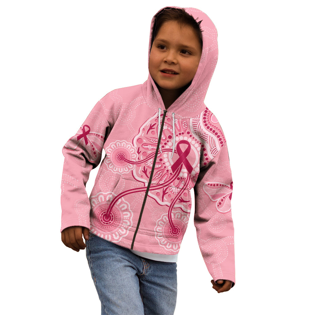 australia-indigenous-kid-hoodie-breast-cancer-ribbon-aboriginal-art-pink