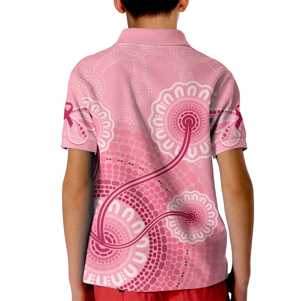 australia-indigenous-kid-polo-shirt-breast-cancer-ribbon-aboriginal-art-pink