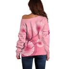 australia-indigenous-off-shoulder-sweater-breast-cancer-ribbon-aboriginal-art-pink