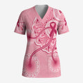 Australia Indigenous Scrub Top Breast Cancer Ribbon Aboriginal Art - Pink - Aussie Hoodie