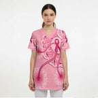 Australia Indigenous Scrub Top Breast Cancer Ribbon Aboriginal Art - Pink - Aussie Hoodie