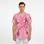 Australia Indigenous Scrub Top Breast Cancer Ribbon Aboriginal Art - Pink - Aussie Hoodie