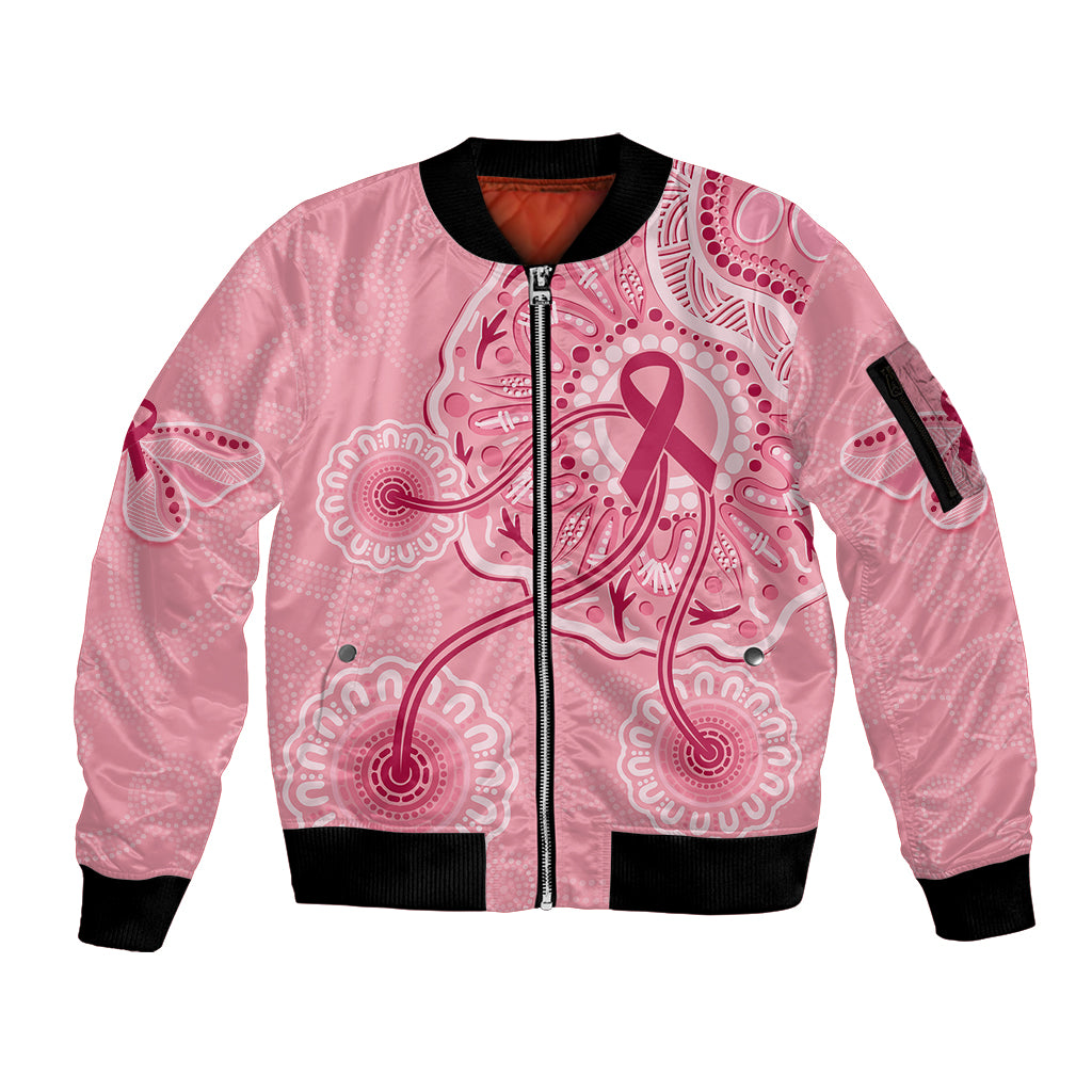 australia-indigenous-sleeve-zip-bomber-jacket-breast-cancer-ribbon-aboriginal-art-pink
