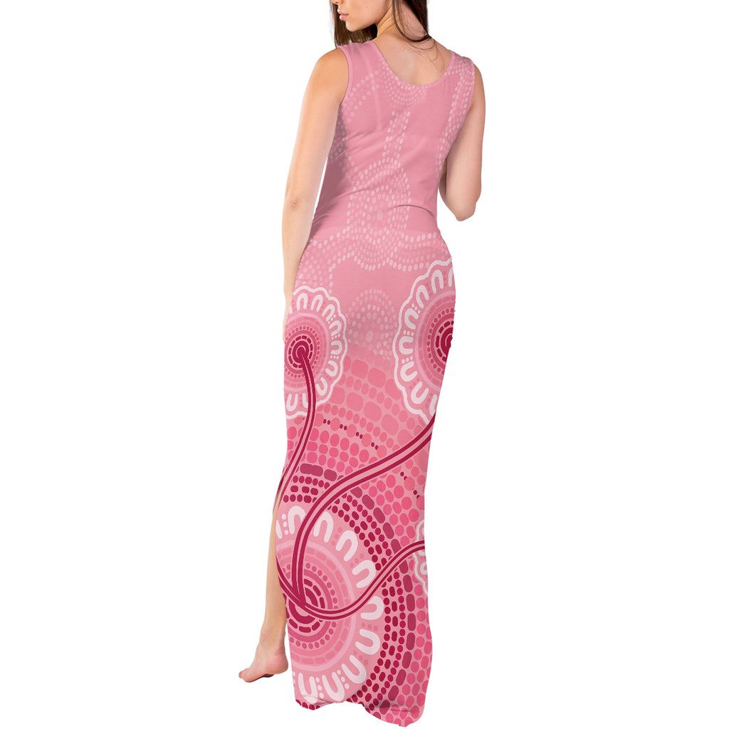 australia-indigenous-tank-maxi-dress-breast-cancer-ribbon-aboriginal-art-pink