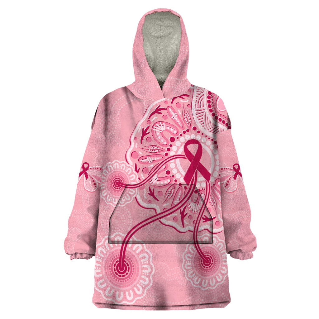 australia-indigenous-wearable-blanket-hoodie-breast-cancer-ribbon-aboriginal-art-pink