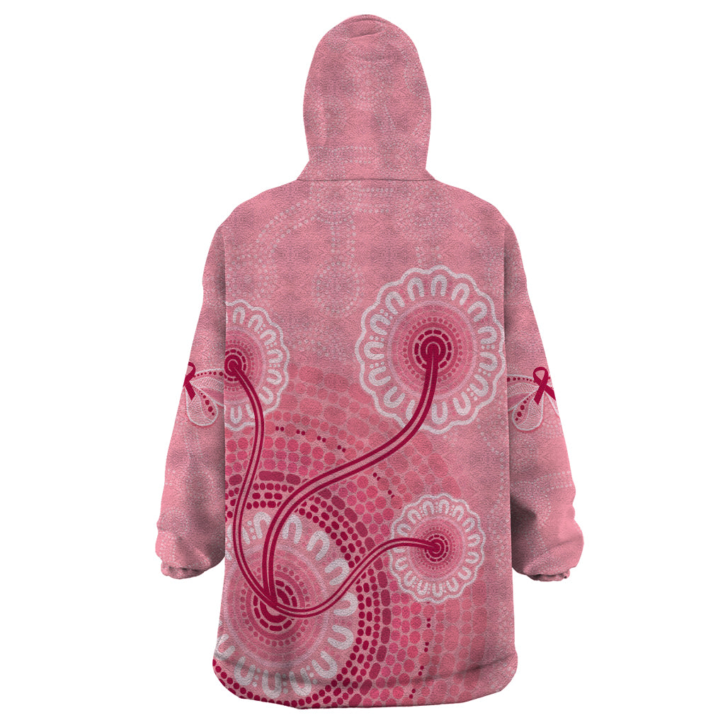 australia-indigenous-wearable-blanket-hoodie-breast-cancer-ribbon-aboriginal-art-pink