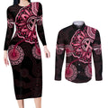 australia-indigenous-couples-matching-long-sleeve-bodycon-dress-and-long-sleeve-button-shirts-breast-cancer-ribbon-aboriginal-art-black