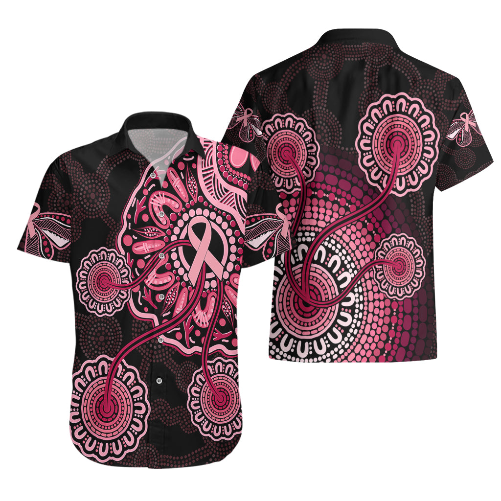 australia-indigenous-hawaiian-shirt-breast-cancer-ribbon-aboriginal-art-black