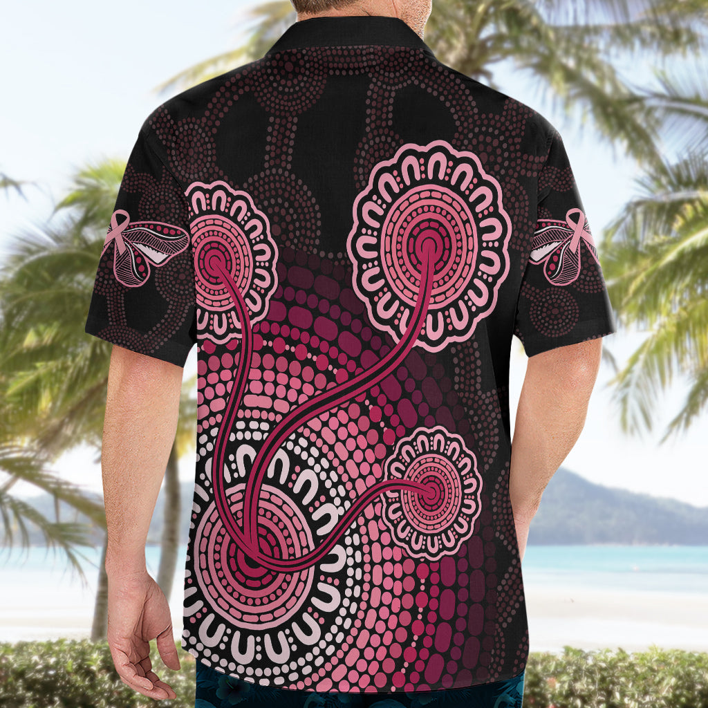 australia-indigenous-hawaiian-shirt-breast-cancer-ribbon-aboriginal-art-black
