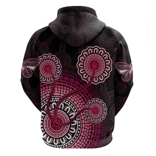 australia-indigenous-hoodie-breast-cancer-ribbon-aboriginal-art-black