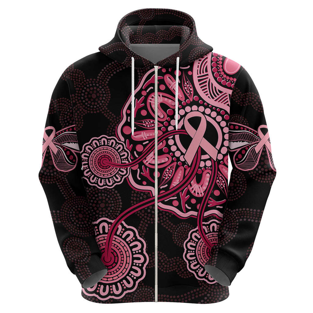 australia-indigenous-hoodie-breast-cancer-ribbon-aboriginal-art-black
