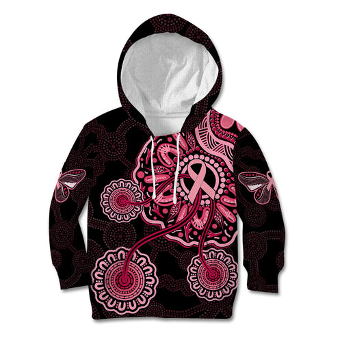 australia-indigenous-kid-hoodie-breast-cancer-ribbon-aboriginal-art-black