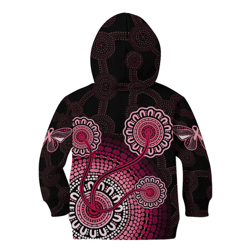 australia-indigenous-kid-hoodie-breast-cancer-ribbon-aboriginal-art-black