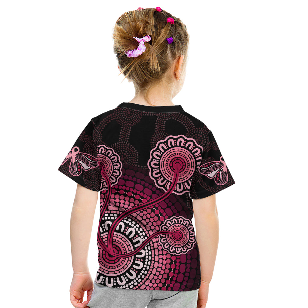 australia-indigenous-kid-t-shirt-breast-cancer-ribbon-aboriginal-art-black