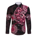 australia-indigenous-long-sleeve-button-shirt-breast-cancer-ribbon-aboriginal-art-black