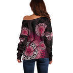 australia-indigenous-off-shoulder-sweater-breast-cancer-ribbon-aboriginal-art-black