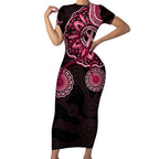 australia-indigenous-short-sleeve-bodycon-dress-breast-cancer-ribbon-aboriginal-art-black
