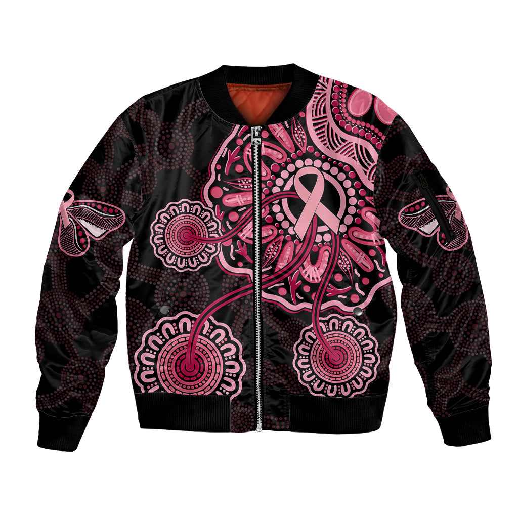 australia-indigenous-sleeve-zip-bomber-jacket-breast-cancer-ribbon-aboriginal-art-black