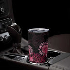 Australia Indigenous Tumbler Cup Breast Cancer Ribbon Aboriginal Art - Black