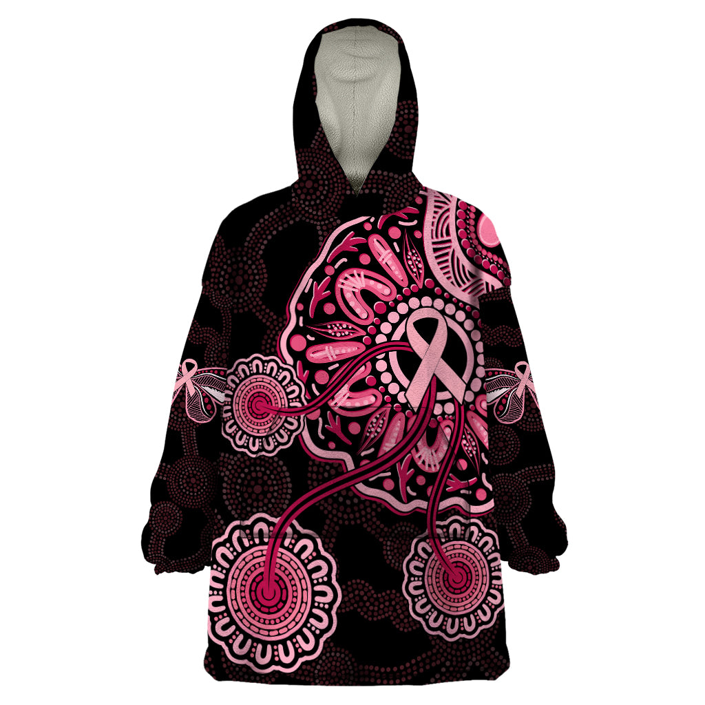 australia-indigenous-wearable-blanket-hoodie-breast-cancer-ribbon-aboriginal-art-black