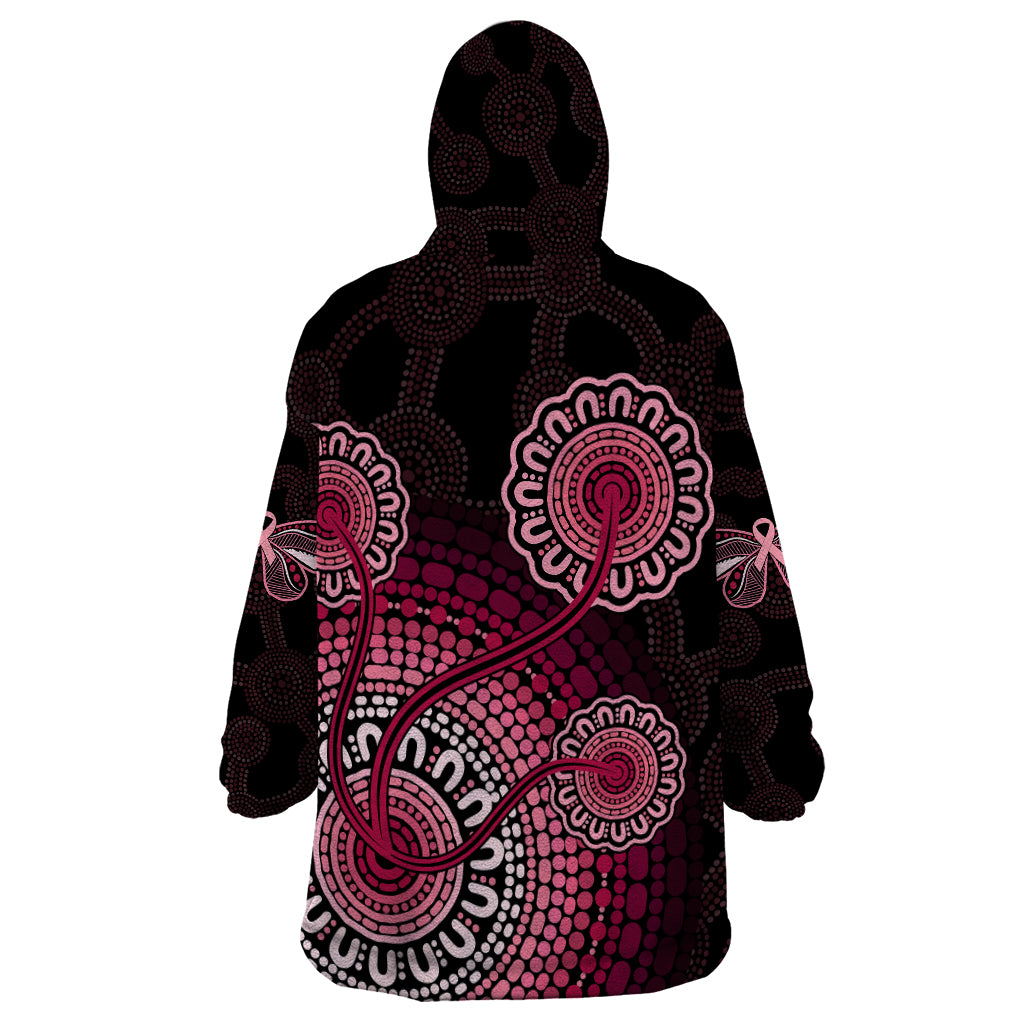 australia-indigenous-wearable-blanket-hoodie-breast-cancer-ribbon-aboriginal-art-black