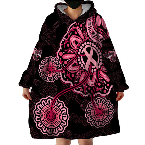 australia-indigenous-wearable-blanket-hoodie-breast-cancer-ribbon-aboriginal-art-black