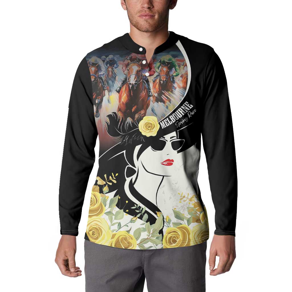 Melbourne Horse Racing Button Sweatshirt Derby Day