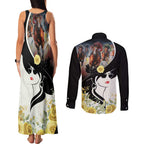Melbourne Horse Racing Couples Matching Tank Maxi Dress and Long Sleeve Button Shirt Derby Day