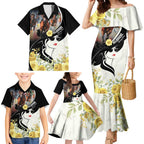 Melbourne Horse Racing Family Matching Mermaid Dress and Hawaiian Shirt Derby Day