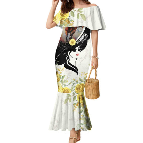 Melbourne Horse Racing Family Matching Mermaid Dress and Hawaiian Shirt Derby Day