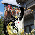 Melbourne Horse Racing Garden Flag Derby Day