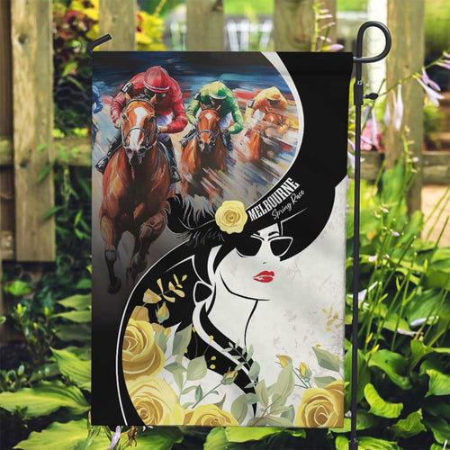 Melbourne Horse Racing Garden Flag Derby Day