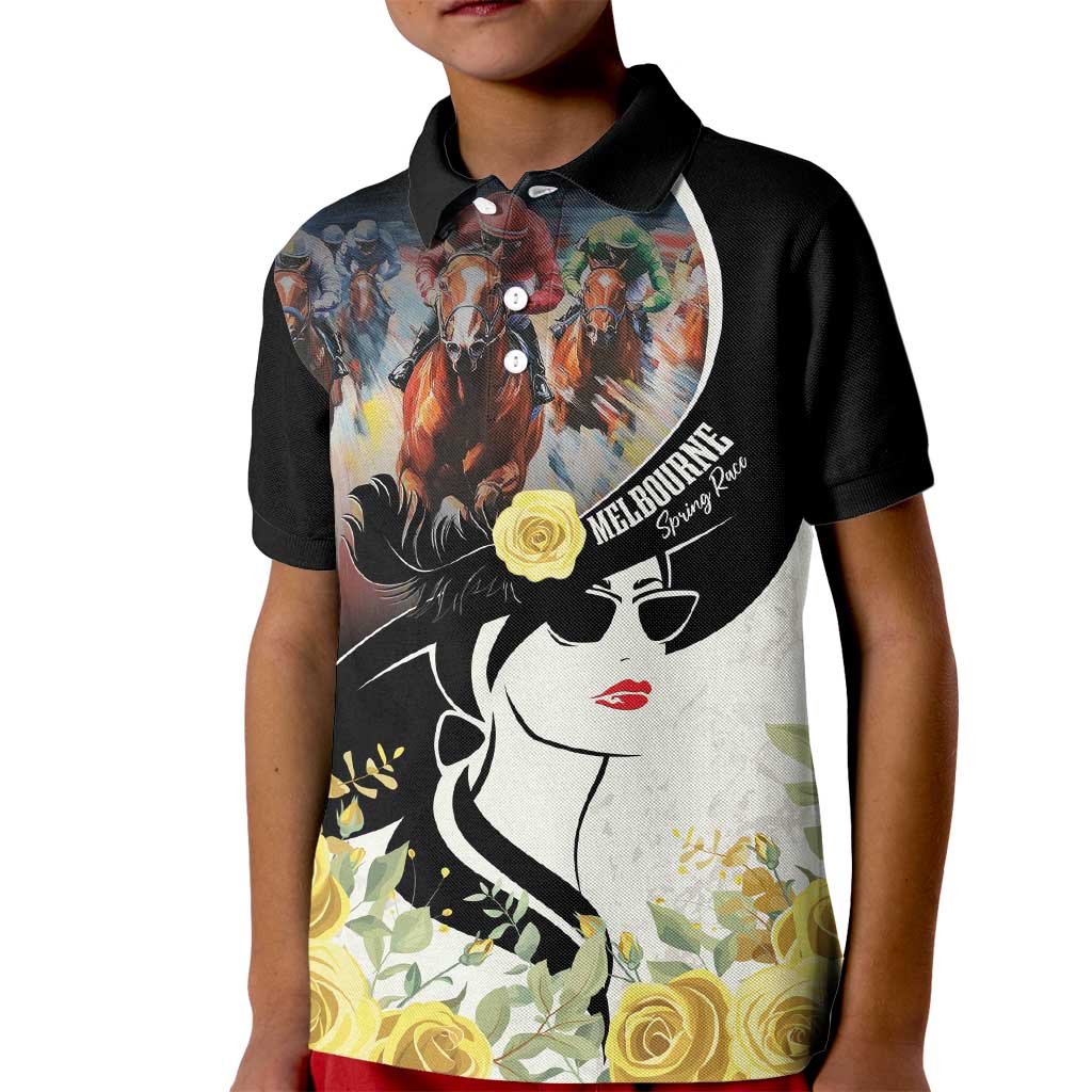 Melbourne Horse Racing Kid Polo Shirt Derby Day