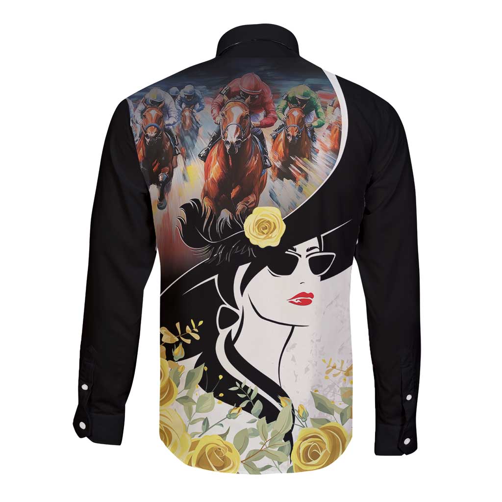 Melbourne Horse Racing Long Sleeve Button Shirt Derby Day