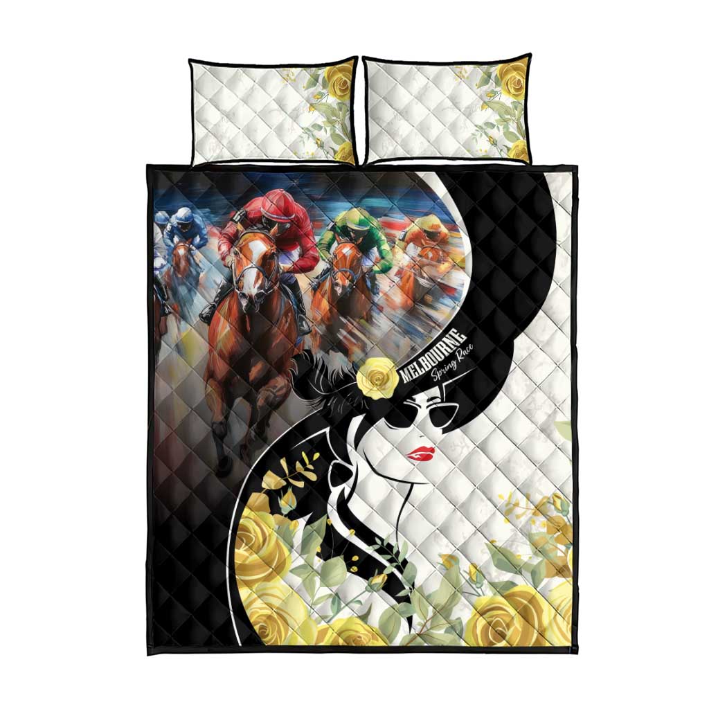 Melbourne Horse Racing Quilt Bed Set Derby Day