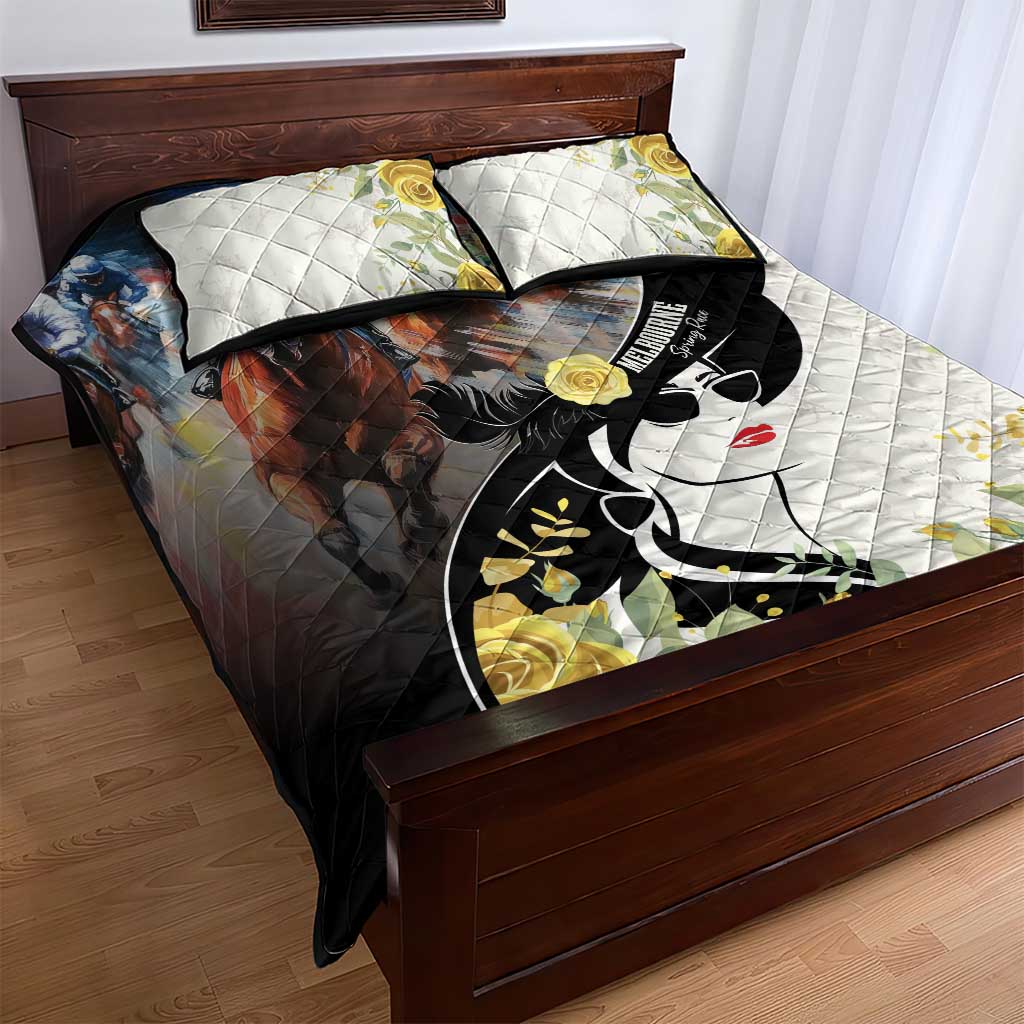 Melbourne Horse Racing Quilt Bed Set Derby Day
