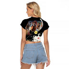 Melbourne Horse Racing Raglan Cropped T Shirt Derby Day