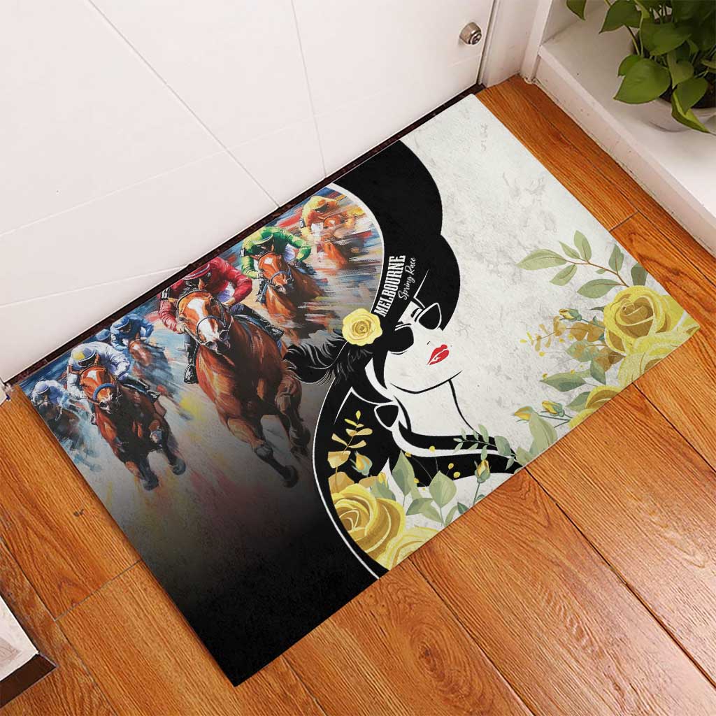 Melbourne Horse Racing Rubber Doormat Derby Day