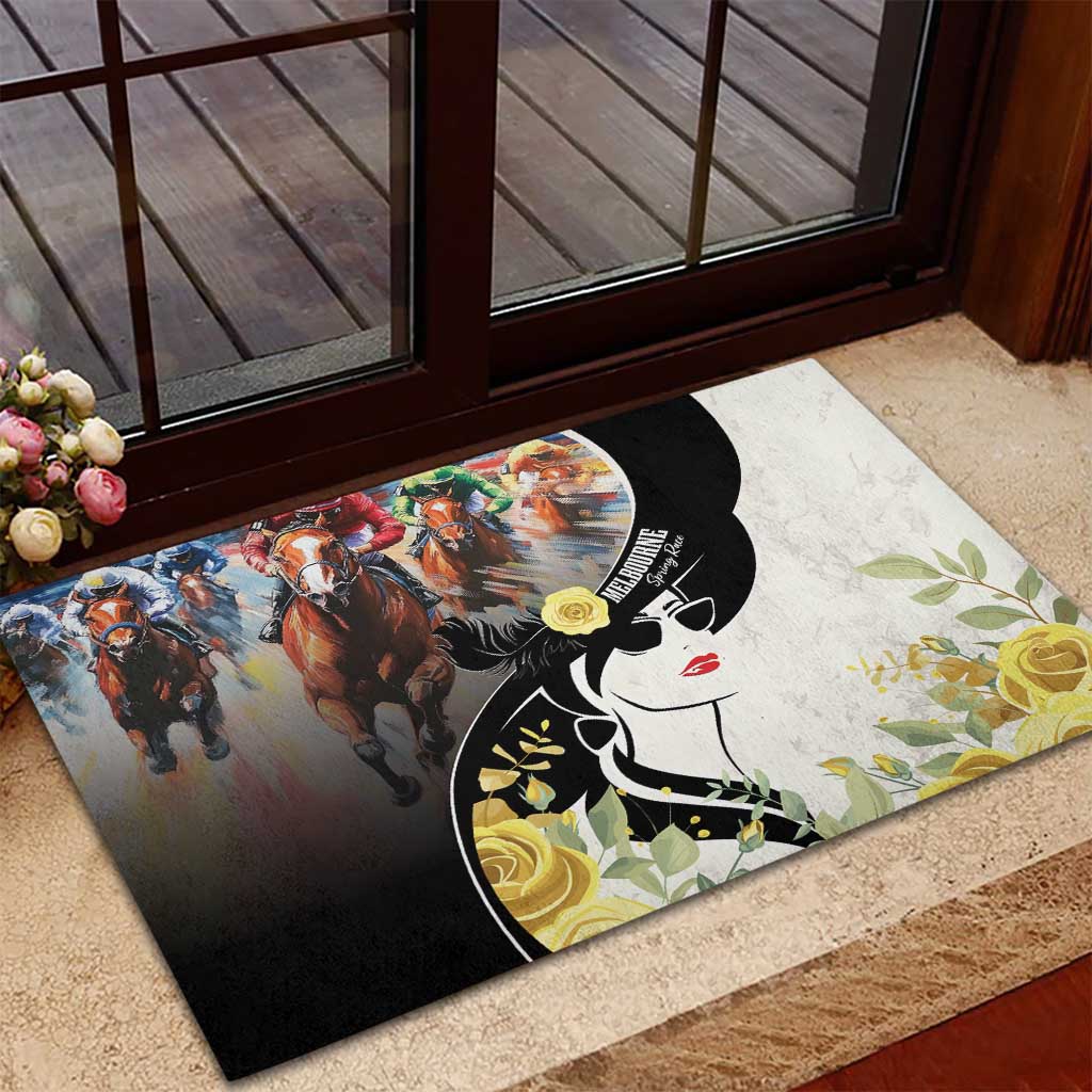 Melbourne Horse Racing Rubber Doormat Derby Day