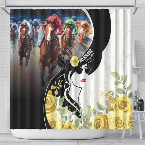 Melbourne Horse Racing Shower Curtain Derby Day