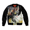 Melbourne Horse Racing Sleeve Zip Bomber Jacket Derby Day