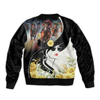 Melbourne Horse Racing Sleeve Zip Bomber Jacket Derby Day