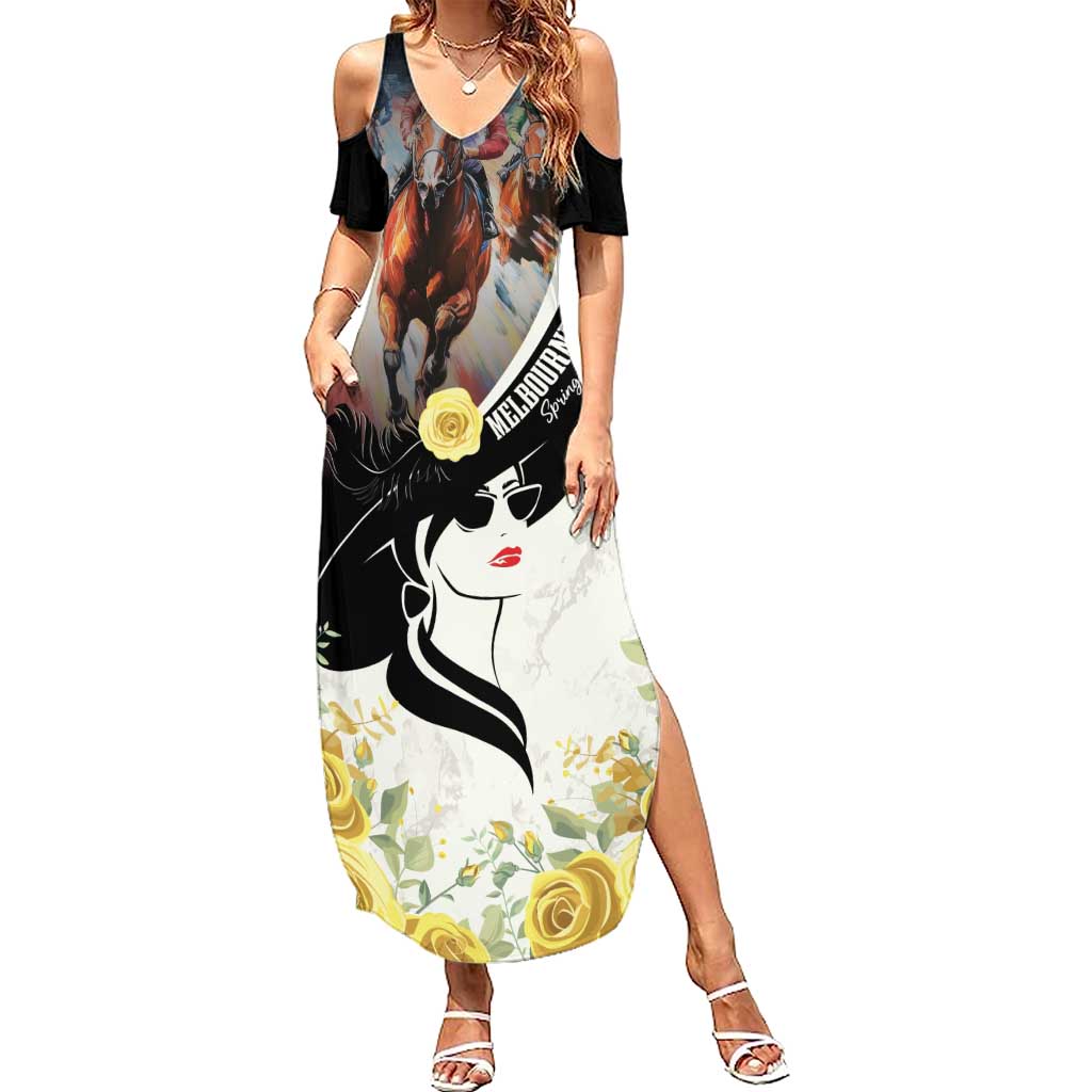 Melbourne Horse Racing Summer Maxi Dress Derby Day