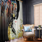 Melbourne Horse Racing Window Curtain Derby Day