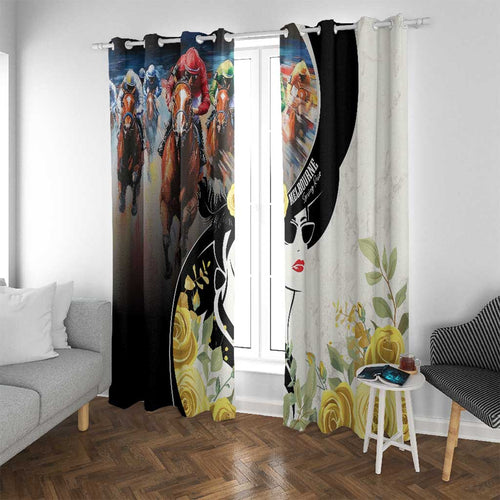 Melbourne Horse Racing Window Curtain Derby Day