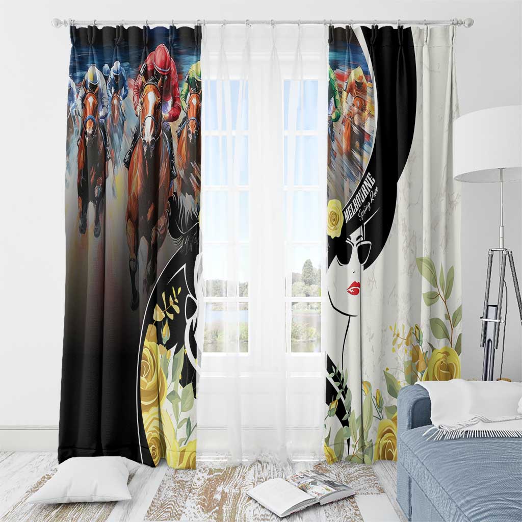 Melbourne Horse Racing Window Curtain Derby Day