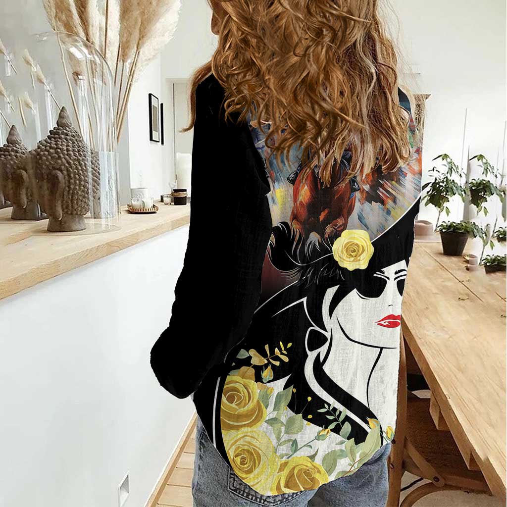 Melbourne Horse Racing Women Casual Shirt Derby Day