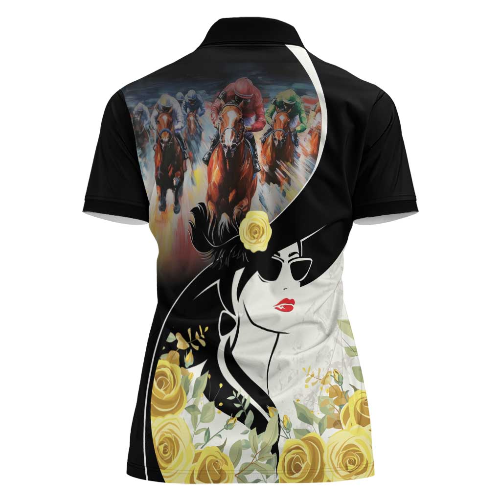 Melbourne Horse Racing Women Polo Shirt Derby Day