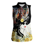 Melbourne Horse Racing Women Sleeveless Polo Shirt Derby Day